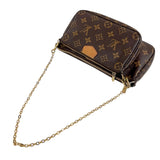 ルイ・ヴィトン LOUIS VUITTON ミュルティ・ポシェット・アクセソワール M44813 ブラウン/カーキ　ゴールド金具 モノグラム レディース ショルダーバッグ