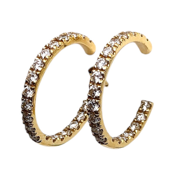 ミキモト MIKIMOTO フープダイヤピアス K18ゴールド ジュエリー