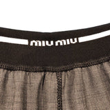 ミュウミュウ miu miu ウエストロゴショートパンツ MP1631 コットン レディース ショートパンツ