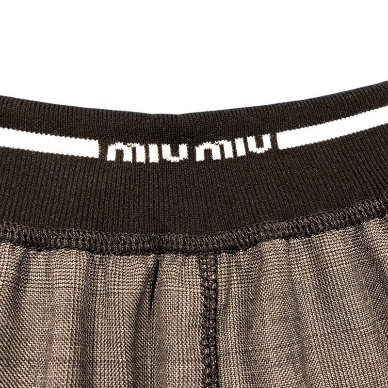 ミュウミュウ miu miu ウエストロゴショートパンツ MP1631 コットン レディース ショートパンツ