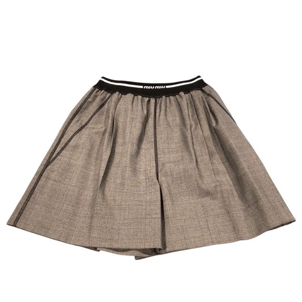 ミュウミュウ miu miu ウエストロゴショートパンツ MP1631 コットン レディース ショートパンツ