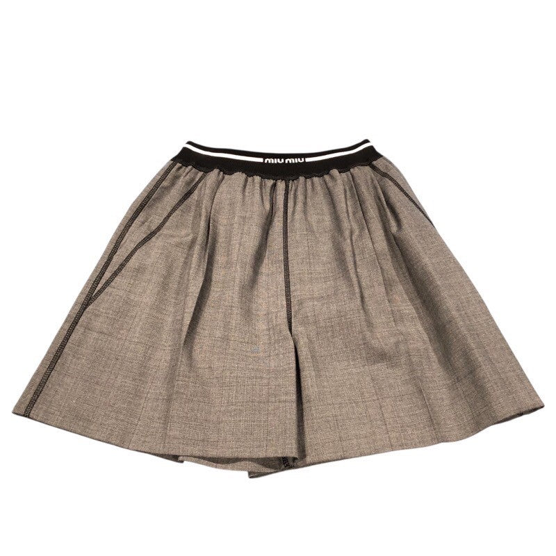 ミュウミュウ miu miu ウエストロゴショートパンツ MP1631 コットン レディース ショートパンツ