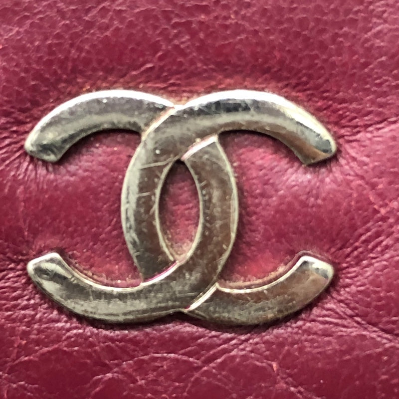 シャネル CHANEL カメリアチェーンウォレット A47421 ピンク/シルバー金具 ラムスキン レディース 長財布