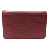 シャネル CHANEL カメリアチェーンウォレット A47421 ピンク/シルバー金具 ラムスキン レディース 長財布