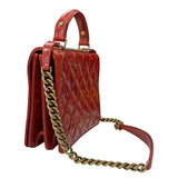 シャネル CHANEL 2.55 トップハンドルチェーンショルダー 15番台 レッド ゴールド金具 エイジドカーフ レディース ショルダーバッグ
