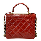 シャネル CHANEL 2.55 トップハンドルチェーンショルダー 15番台 レッド ゴールド金具 エイジドカーフ レディース ショルダーバッグ
