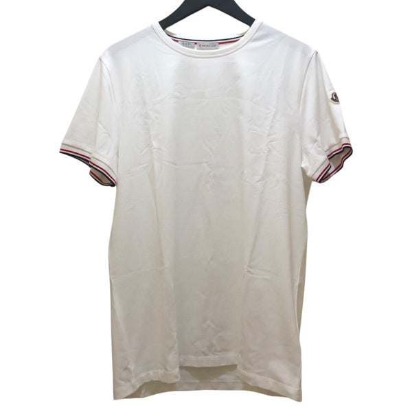 モンクレール MONCLER ワッペンロゴ刺繍Tシャツ 8C716 ホワイト