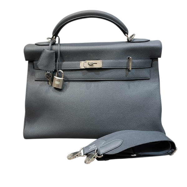 エルメス HERMES ケリー42 マキシ W刻 グリミスティ シルバー