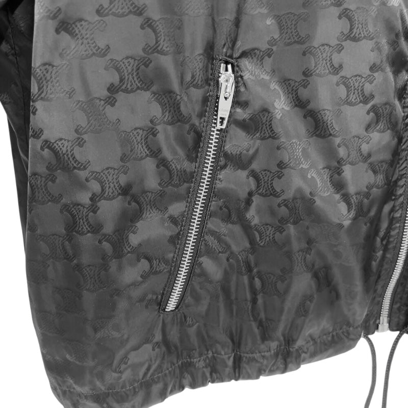 セリーヌ CELINE ジップアップブルゾン RV0K6795W ブラック　シルバー金具 ナイロン メンズ ブルゾン