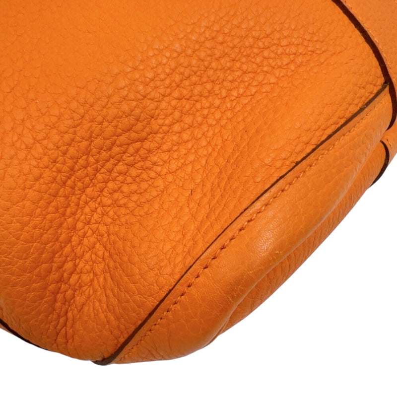 エルメス HERMES ガーデンパーティPM □N刻印　(2010年製) オレンジ シルバー金具 ネゴンダ レディース トートバッグ