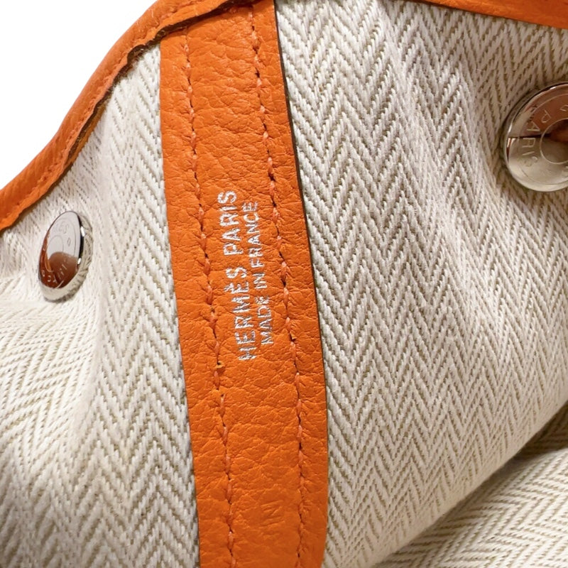 エルメス HERMES ガーデンパーティPM □N刻印　(2010年製) オレンジ シルバー金具 ネゴンダ レディース トートバッグ