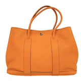 エルメス HERMES ガーデンパーティPM □N刻印　(2010年製) オレンジ シルバー金具 ネゴンダ レディース トートバッグ