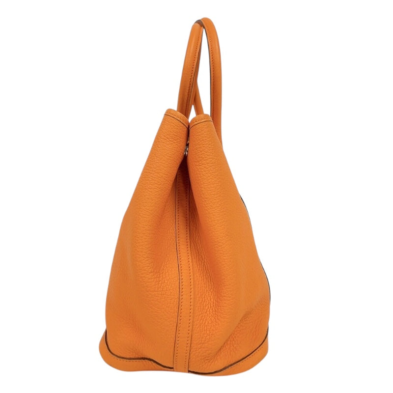 エルメス HERMES ガーデンパーティPM □N刻印　(2010年製) オレンジ シルバー金具 ネゴンダ レディース トートバッグ
