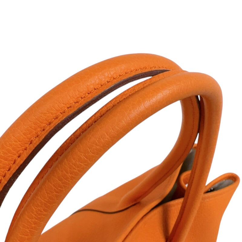 エルメス HERMES ガーデンパーティPM □N刻印　(2010年製) オレンジ シルバー金具 ネゴンダ レディース トートバッグ