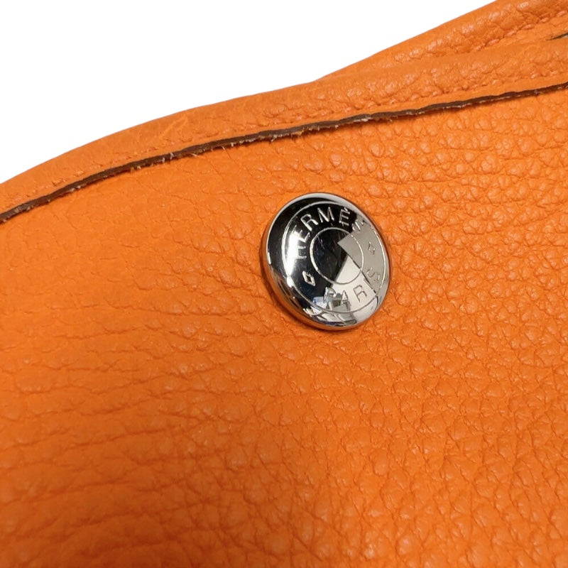 エルメス HERMES ガーデンパーティPM □N刻印　(2010年製) オレンジ シルバー金具 ネゴンダ レディース トートバッグ