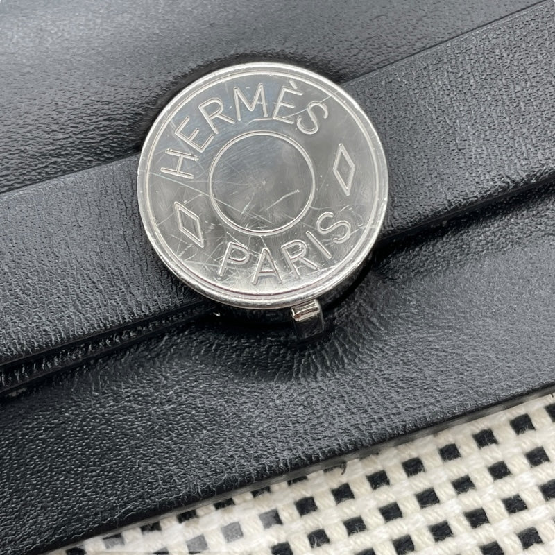 エルメス HERMES エールバッグジップPM Z刻 ブラック シルバー