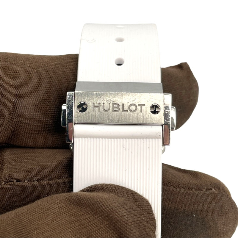 ウブロ HUBLOT ビッグバン スチール ホワイト パヴェ 361.SE.9010.RW.1704 ダイヤ SS クオーツ メンズ 腕時計