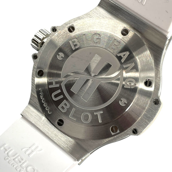 ウブロ HUBLOT ビッグバン スチール ホワイト パヴェ 361.SE.9010.RW.1704 ダイヤ SS クオーツ メンズ 腕時計