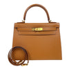 エルメス HERMES ケリー28　外縫い C刻印　(2018年製) ゴールド　ゴールド金具 ヴォーエプソン レディース ショルダーバッグ