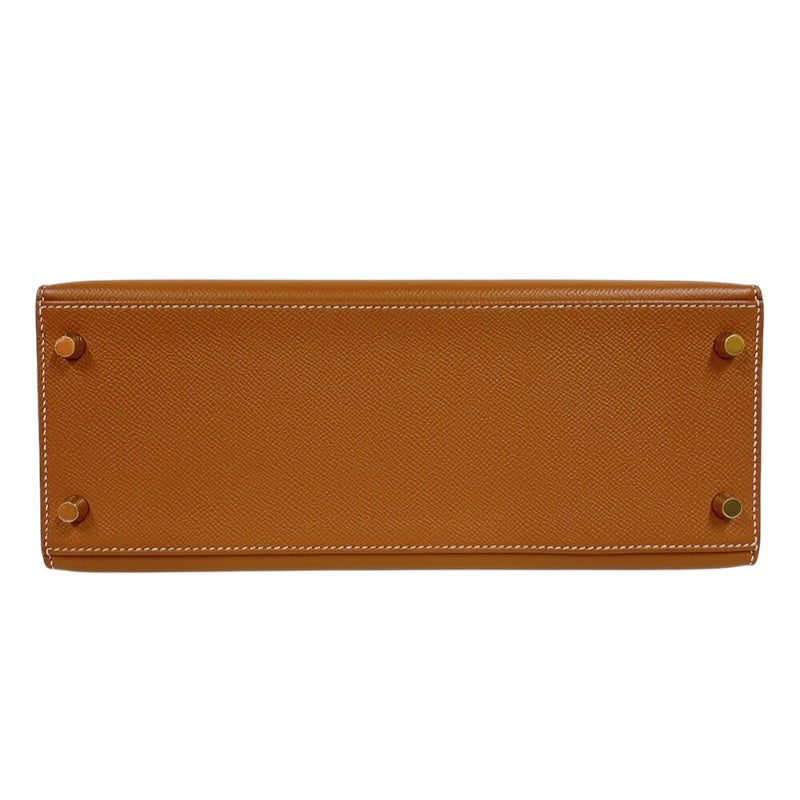 エルメス HERMES ケリー28　外縫い C刻印　(2018年製) ゴールド　ゴールド金具 ヴォーエプソン レディース ショルダーバッグ