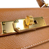 エルメス HERMES ケリー28　外縫い C刻印　(2018年製) ゴールド　ゴールド金具 ヴォーエプソン レディース ショルダーバッグ