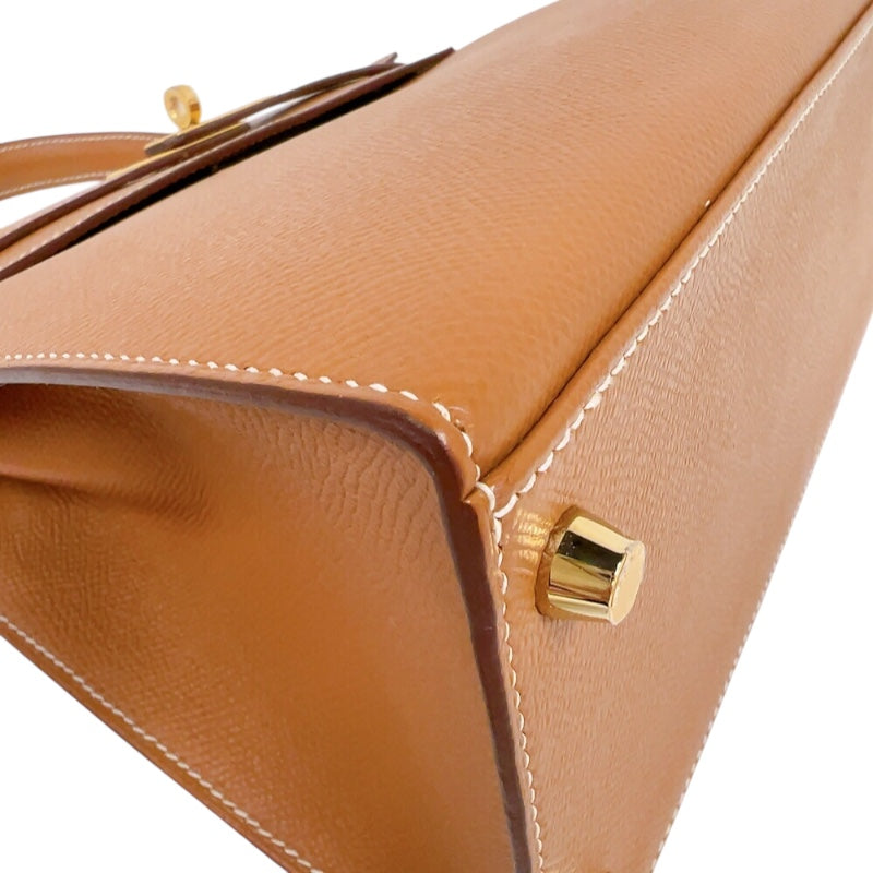 エルメス HERMES ケリー28　外縫い C刻印　(2018年製) ゴールド　ゴールド金具 ヴォーエプソン レディース ショルダーバッグ