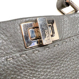 フェンディ FENDI ピーカブー　ミニ 8BN244 グレー　シルバー金具 カーフ/パイソン レディース ハンドバッグ