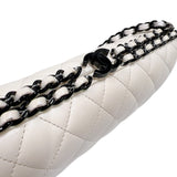 シャネル CHANEL マトラッセ　イブニングバッグ ホワイト/ブラック ラムスキン レディース ショルダーバッグ