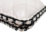 シャネル CHANEL マトラッセ　イブニングバッグ ホワイト/ブラック ラムスキン レディース ショルダーバッグ