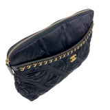 シャネル CHANEL マトラッセグログラントート ブラック　ゴールド金具 ナイロン/レザー レディース トートバッグ