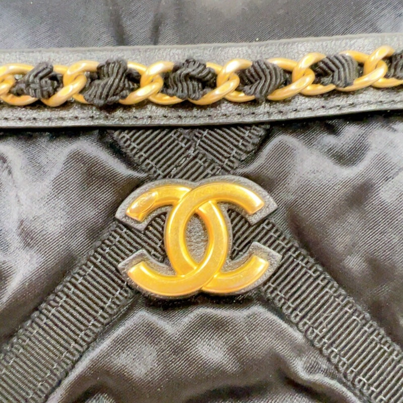 シャネル CHANEL マトラッセグログラントート ブラック　ゴールド金具 ナイロン/レザー レディース トートバッグ