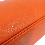 エルメス HERMES プリュムエラン28 □I刻印　(2005年製)　 オレンジ　シルバー金具 シェーブル レディース ハンドバッグ