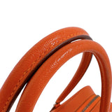 エルメス HERMES プリュムエラン28 □I刻印　(2005年製)　 オレンジ　シルバー金具 シェーブル レディース ハンドバッグ