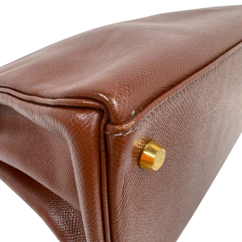エルメス HERMES ケリー35 □A刻印　(1997年製) ショコラ　ゴールド金具 クシュベル レディース ハンドバッグ