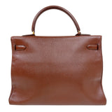 エルメス HERMES ケリー35 □A刻印　(1997年製) ショコラ　ゴールド金具 クシュベル レディース ハンドバッグ