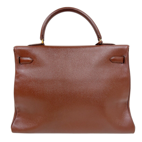 エルメス HERMES ケリー35 □A刻印　(1997年製) ショコラ　ゴールド金具 クシュベル レディース ハンドバッグ