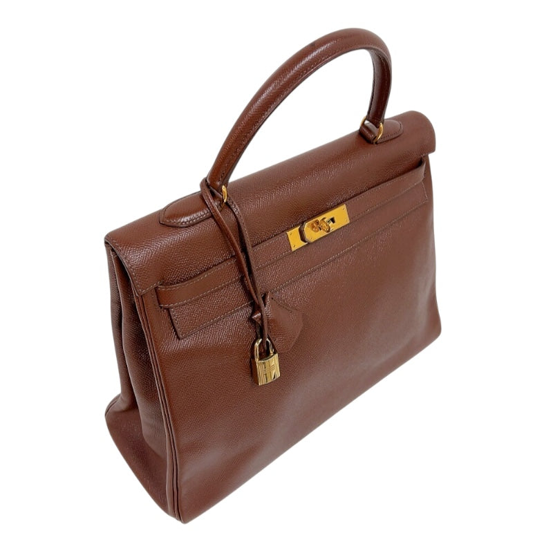 エルメス HERMES ケリー35 □A刻印　(1997年製) ショコラ　ゴールド金具 クシュベル レディース ハンドバッグ