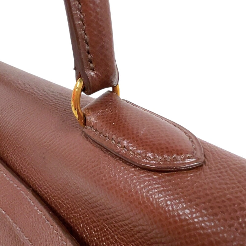 エルメス HERMES ケリー35 □A刻印　(1997年製) ショコラ　ゴールド金具 クシュベル レディース ハンドバッグ