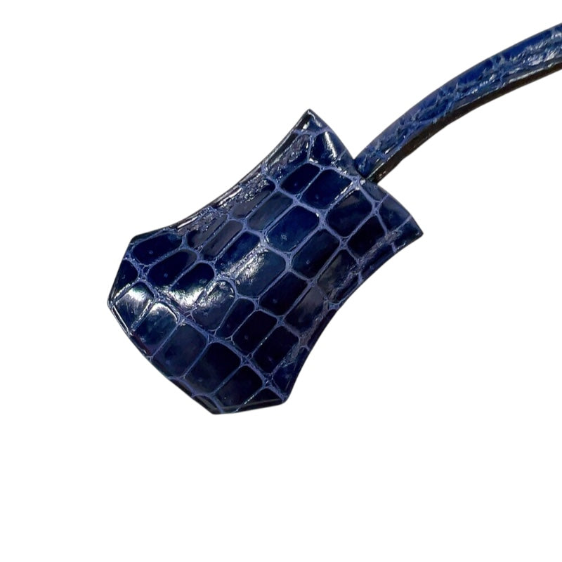 エルメス HERMES ケリー28　外縫い　 □K刻印　(2007年製) ブルーロイ　ゴールド金具 クロコポロサス　リセ レディース ショルダーバッグ