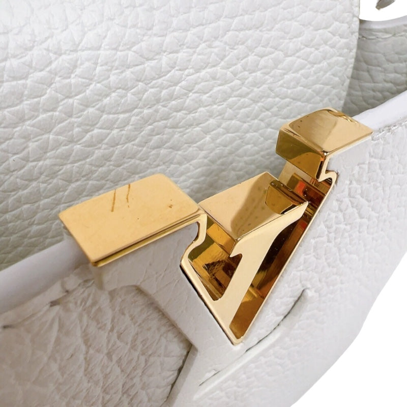 ルイ・ヴィトン LOUIS VUITTON カプシーヌBB M55832 ホワイト　ゴールド金具 トリヨンレザー レディース ショルダーバッグ