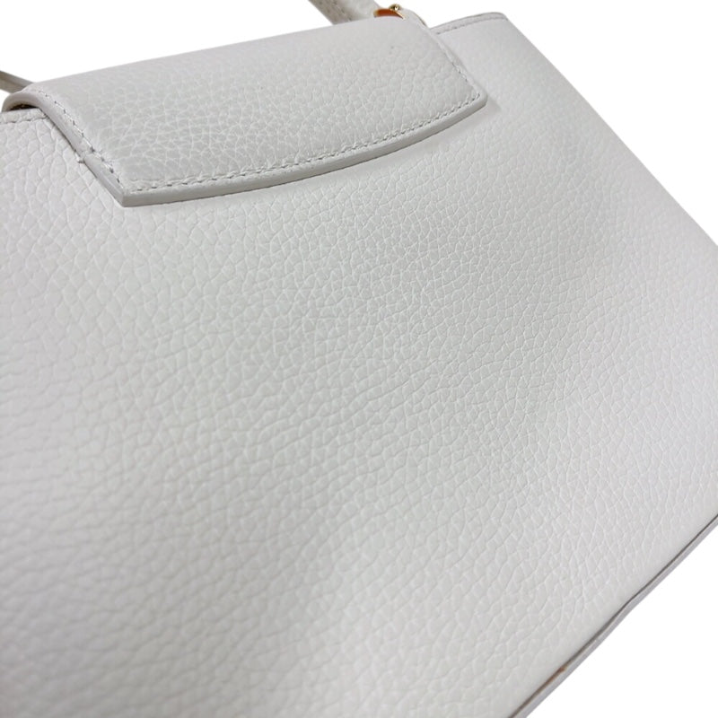 ルイ・ヴィトン LOUIS VUITTON カプシーヌBB M55832 ホワイト　ゴールド金具 トリヨンレザー レディース ショルダーバッグ