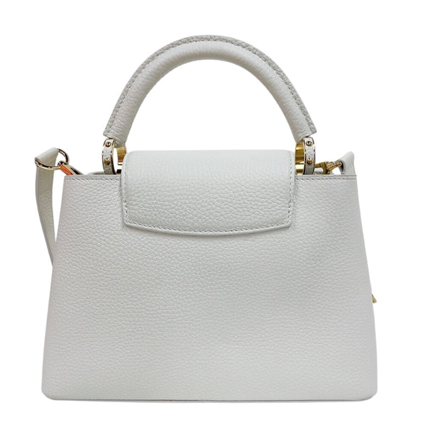 ルイ・ヴィトン LOUIS VUITTON カプシーヌBB M55832 ホワイト　ゴールド金具 トリヨンレザー レディース ショルダーバッグ