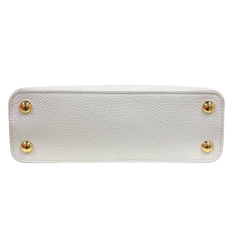 ルイ・ヴィトン LOUIS VUITTON カプシーヌBB M55832 ホワイト　ゴールド金具 トリヨンレザー レディース ショルダーバッグ