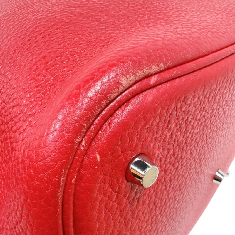 エルメス HERMES ピコタンロックGM □R刻印　(2014年製) ルージュカザック シルバー金具 トリヨンクレマンス レディース ハンドバッグ
