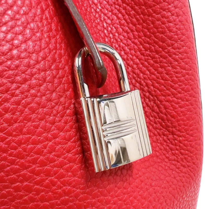 エルメス HERMES ピコタンロックGM □R刻印　(2014年製) ルージュカザック シルバー金具 トリヨンクレマンス レディース ハンドバッグ