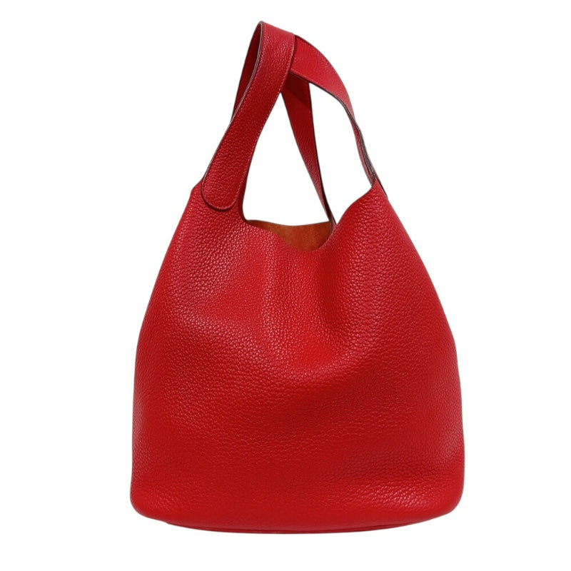 エルメス HERMES ピコタンロックGM □R刻印　(2014年製) ルージュカザック シルバー金具 トリヨンクレマンス レディース ハンドバッグ