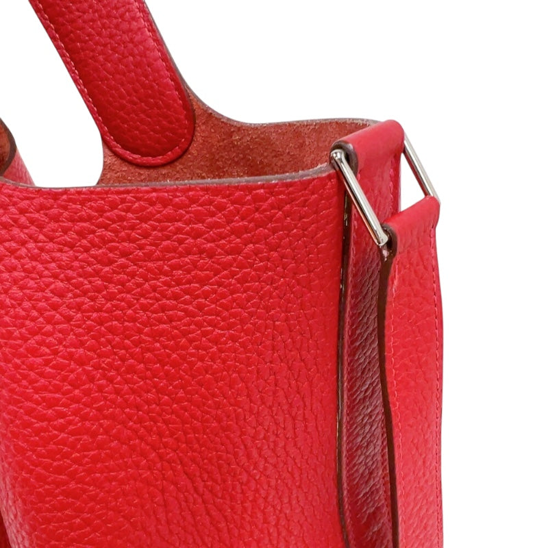 エルメス HERMES ピコタンロックGM □R刻印　(2014年製) ルージュカザック シルバー金具 トリヨンクレマンス レディース ハンドバッグ