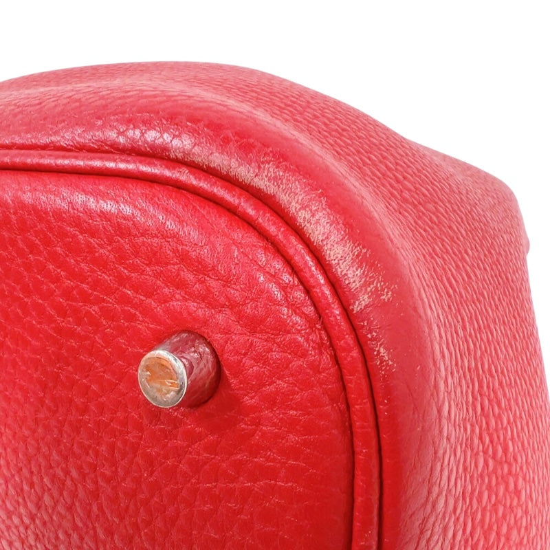 エルメス HERMES ピコタンロックGM □R刻印　(2014年製) ルージュカザック シルバー金具 トリヨンクレマンス レディース ハンドバッグ