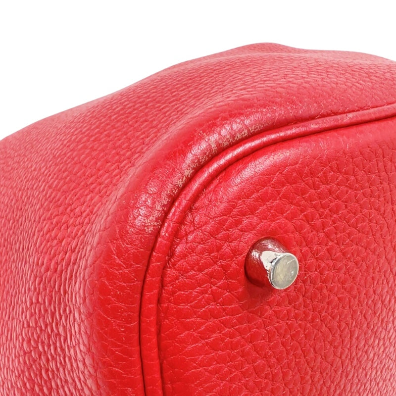 エルメス HERMES ピコタンロックGM □R刻印　(2014年製) ルージュカザック シルバー金具 トリヨンクレマンス レディース ハンドバッグ