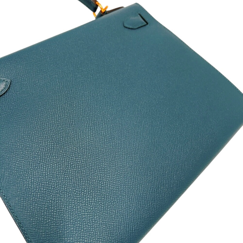 エルメス HERMES ケリー28 外縫い D刻印　(2019年製) ヴェールヴォスフォール ゴールド金具 ヴォーエプソン レディース ハンドバッグ
